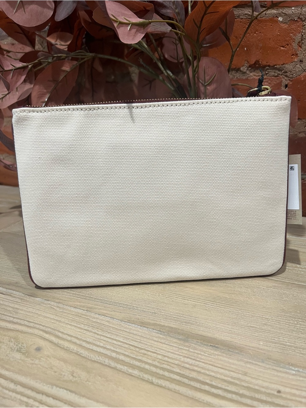 NWT The Coach Coffee Shop Lil Miss Jo Canvas Pouch / Clutch - Picture 6 of 8